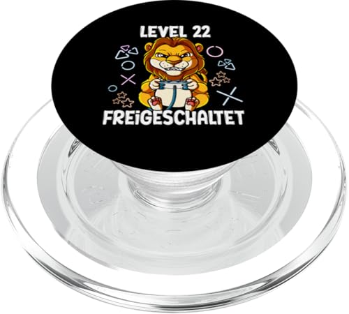 Level 22 Freigeschaltet 22 Jahre 22. Geburtstag Gaming PopSockets PopGrip für MagSafe von Gamer Geburtstagsgeschenk