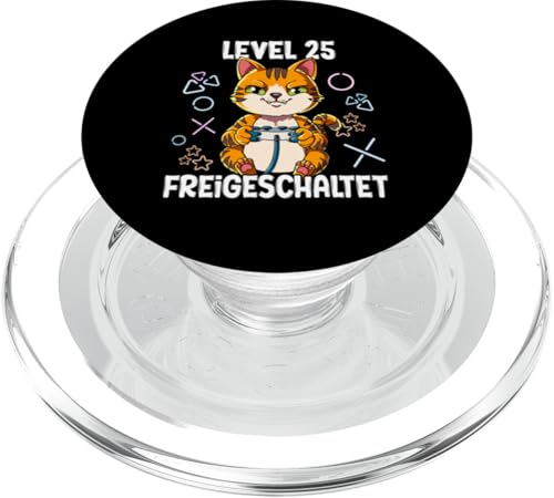 Level 25 Freigeschaltet 25 Jahre 25. Geburtstag Gaming PopSockets PopGrip für MagSafe von Gamer Geburtstagsgeschenk