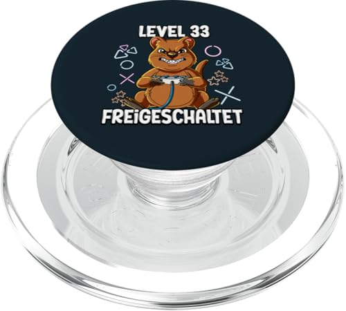 Level 33 Freigeschaltet 33 Jahre 33. Geburtstag Gaming PopSockets PopGrip für MagSafe von Gamer Geburtstagsgeschenk