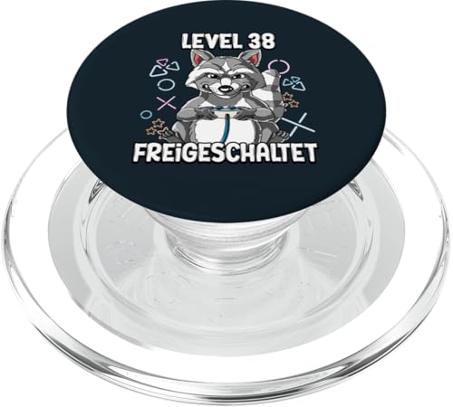Level 38 Freigeschaltet 38 Jahre 38. Geburtstag Gaming PopSockets PopGrip für MagSafe von Gamer Geburtstagsgeschenk