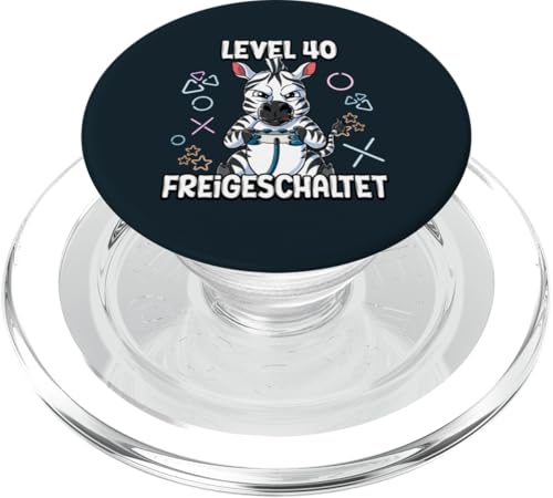 Level 40 Freigeschaltet 40 Jahre 40. Geburtstag Gaming PopSockets PopGrip für MagSafe von Gamer Geburtstagsgeschenk