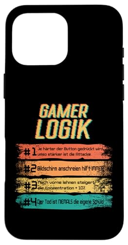 Gamer Logic Computer-PC-Controller Gamer Boys Hülle für iPhone 16 Pro Max von Gamer Logic Computer PC Controller Gamer Boys