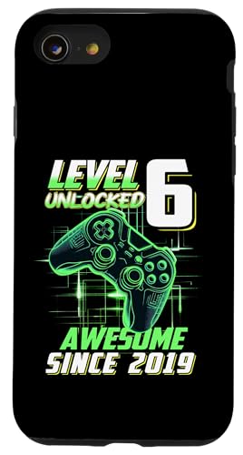 Junge Mädchen Geburtstag, Level 6, Gamer Geburtstag, Spielparty Hülle für iPhone SE (2020) / 7 / 8 von Gamer