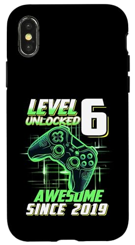 Junge Mädchen Geburtstag, Level 6, Gamer Geburtstag, Spielparty Hülle für iPhone X/XS Junge Mädchen Geburtstag, Level 6, Gamer Geburtstag, Spielparty Hülle für iPhone X/XS von Gamer