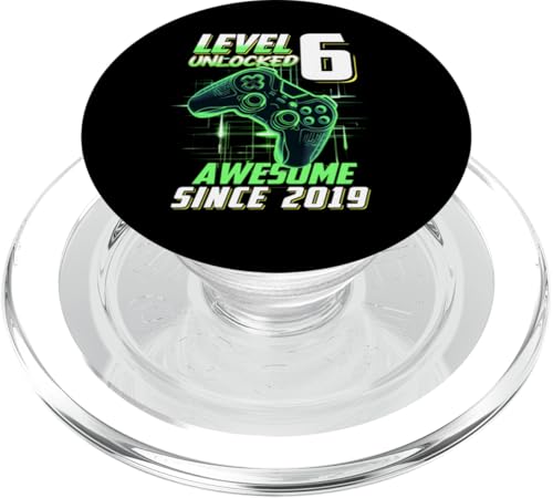 Junge Mädchen Geburtstag, Level 6, Gamer Geburtstag, Spielparty PopSockets PopGrip für MagSafe Junge Mädchen Geburtstag, Level 6, Gamer Geburtstag, Spielparty PopSockets PopGrip für MagSafe von Gamer