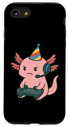 Axolotl Gamer Gaming Geburtstag Videospiele Jungen Mädchen Kinder Hülle für iPhone SE (2020) / 7 / 8 von GamerAxis1