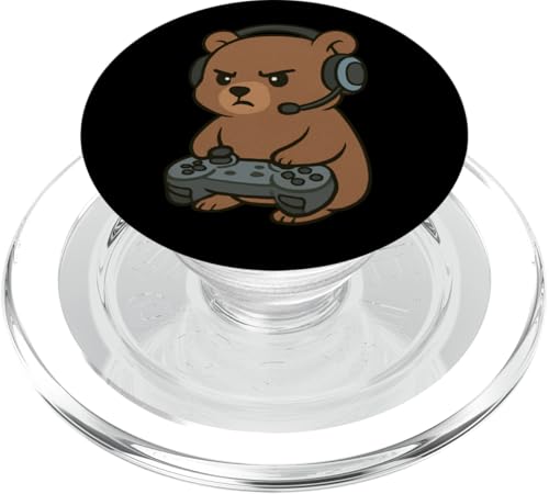 Bear Gamer Gaming Retro Videospiele Zoo Jungen Mädchen Kinder PopSockets PopGrip für MagSafe Bear Gamer Gaming Retro Videospiele Zoo Jungen Mädchen Kinder PopSockets PopGrip für MagSafe von GamerAxis1