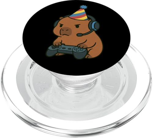Capybara Gamer Gaming Geburtstag Videospiele Jungen Mädchen Kinder PopSockets PopGrip für MagSafe Capybara Gamer Gaming Geburtstag Videospiele Jungen Mädchen Kinder PopSockets PopGrip für MagSafe von GamerAxis1