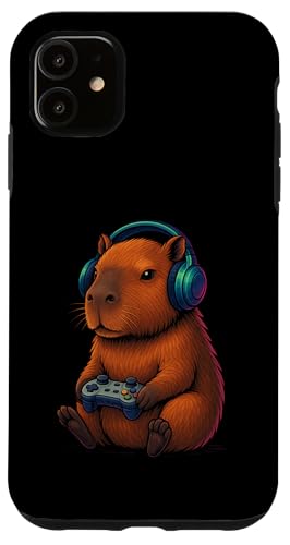 Capybara Gamer Gaming Retro Videospiele Jungen Mädchen Kinder Hülle für iPhone 11 Capybara Gamer Gaming Retro Videospiele Jungen Mädchen Kinder Hülle für iPhone 11 von GamerAxis1