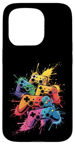 Gamer Videospiele Paint Splash Art Bunte Jungen Mädchen Kinder Hülle für iPhone 15 Pro Gamer Videospiele Paint Splash Art Bunte Jungen Mädchen Kinder Hülle für iPhone 15 Pro von GamerAxis1
