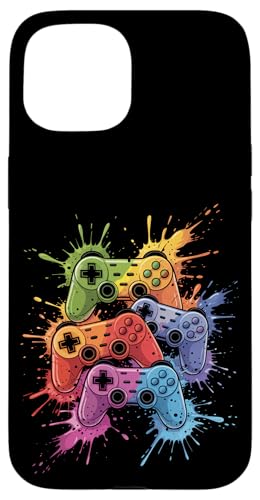 Gamer Videospiele Paint Splash Art Bunte Jungen Mädchen Kinder Hülle für iPhone 15 Gamer Videospiele Paint Splash Art Bunte Jungen Mädchen Kinder Hülle für iPhone 15 von GamerAxis1