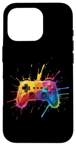 Gamer Videospiele Paint Splash Art Bunte Jungen Mädchen Kinder Hülle für iPhone 16 Pro Gamer Videospiele Paint Splash Art Bunte Jungen Mädchen Kinder Hülle für iPhone 16 Pro von GamerAxis1