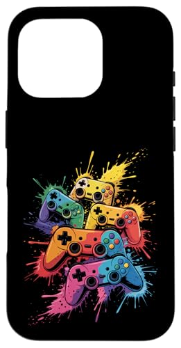 Gamer Videospiele Paint Splash Art Bunte Jungen Mädchen Kinder Hülle für iPhone 16 Pro Gamer Videospiele Paint Splash Art Bunte Jungen Mädchen Kinder Hülle für iPhone 16 Pro von GamerAxis1