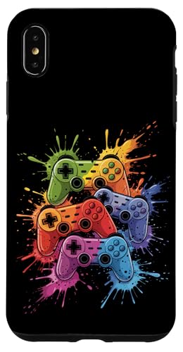 Gamer Videospiele Paint Splash Art Bunte Jungen Mädchen Kinder Hülle für iPhone XS Max Gamer Videospiele Paint Splash Art Bunte Jungen Mädchen Kinder Hülle für iPhone XS Max von GamerAxis1