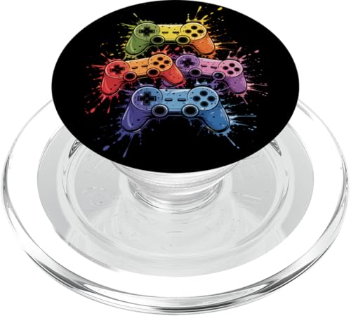 Gamer Videospiele Paint Splash Art Bunte Jungen Mädchen Kinder PopSockets PopGrip für MagSafe Gamer Videospiele Paint Splash Art Bunte Jungen Mädchen Kinder PopSockets PopGrip für MagSafe von GamerAxis1