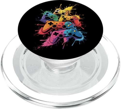 Gamer Videospiele Paint Splash Art Bunte Jungen Mädchen Kinder PopSockets PopGrip für MagSafe Gamer Videospiele Paint Splash Art Bunte Jungen Mädchen Kinder PopSockets PopGrip für MagSafe von GamerAxis1