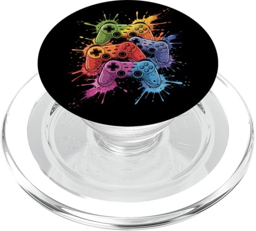 Gamer Videospiele Paint Splash Art Bunte Jungen Mädchen Kinder PopSockets PopGrip für MagSafe Gamer Videospiele Paint Splash Art Bunte Jungen Mädchen Kinder PopSockets PopGrip für MagSafe von GamerAxis1
