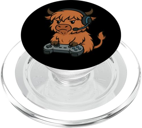 Highland Cow Gamer Gaming Retro Videospiele Jungen Mädchen Kinder PopSockets PopGrip für MagSafe Highland Cow Gamer Gaming Retro Videospiele Jungen Mädchen Kinder PopSockets PopGrip für MagSafe von GamerAxis1