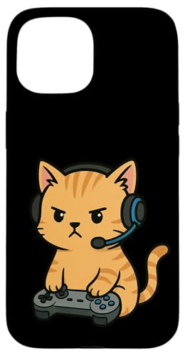 Orange Cat Gamer Gaming Retro Videospiele Jungen Mädchen Kinder Hülle für iPhone 15 Orange Cat Gamer Gaming Retro Videospiele Jungen Mädchen Kinder Hülle für iPhone 15 von GamerAxis1