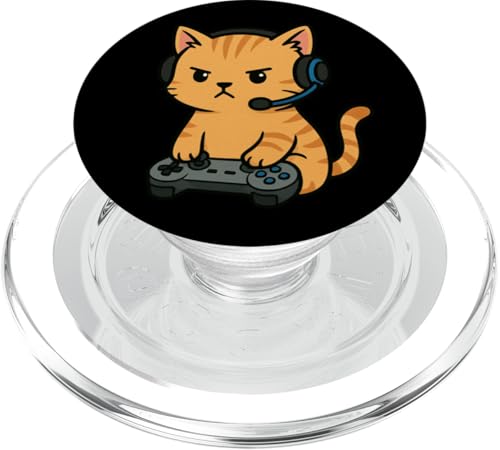 Orange Cat Gamer Gaming Retro Videospiele Jungen Mädchen Kinder PopSockets PopGrip für MagSafe Orange Cat Gamer Gaming Retro Videospiele Jungen Mädchen Kinder PopSockets PopGrip für MagSafe von GamerAxis1