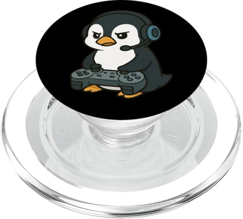 Pinguin Gamer Gaming Retro Videospiele Zoo Jungen Mädchen Kinder PopSockets PopGrip für MagSafe Pinguin Gamer Gaming Retro Videospiele Zoo Jungen Mädchen Kinder PopSockets PopGrip für MagSafe von GamerAxis1