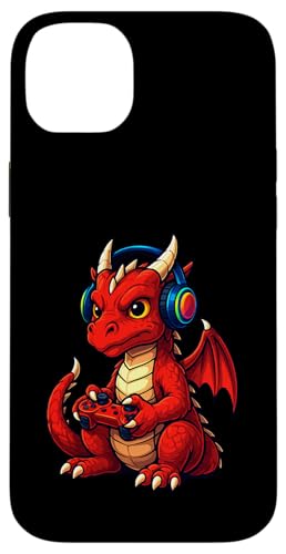 Red Dragon Gamer Gaming Retro Videospiele Jungen Mädchen Kinder Hülle für iPhone 14 Plus von GamerAxis1