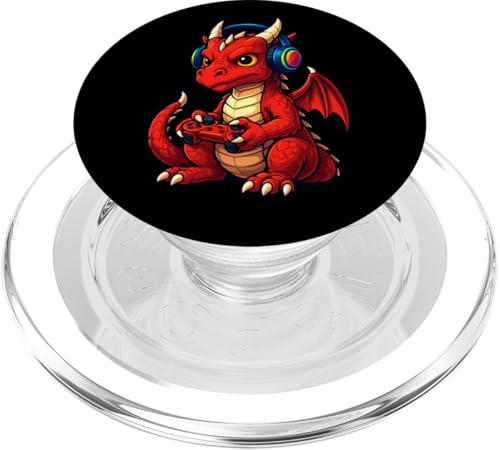 Red Dragon Gamer Gaming Retro Videospiele Jungen Mädchen Kinder PopSockets PopGrip für MagSafe Red Dragon Gamer Gaming Retro Videospiele Jungen Mädchen Kinder PopSockets PopGrip für MagSafe von GamerAxis1
