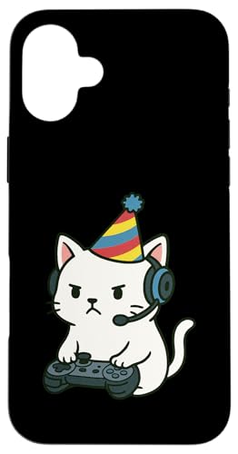 Weiße Katze Gamer Gaming Geburtstag Videospiele Mama Papa Kinder Hülle für iPhone 16 Plus Weiße Katze Gamer Gaming Geburtstag Videospiele Mama Papa Kinder Hülle für iPhone 16 Plus von GamerAxis1