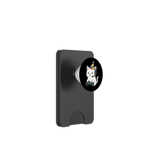Weiße Katze Gamer Gaming Geburtstag Videospiele Mama Papa Kinder PopSockets PopWallet für MagSafe Weiße Katze Gamer Gaming Geburtstag Videospiele Mama Papa Kinder PopSockets PopWallet für MagSafe von GamerAxis1