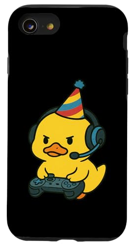 Yellow Duck Gamer Gaming Geburtstag Videospiele Jungen Mädchen Kinder Hülle für iPhone SE (2020) / 7 / 8 von GamerAxis1