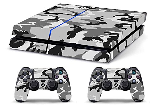 Skin Kompatibel für PS4 CAMOUFLAGE MIMETICA SNOW - limited edition DECAL COVER Schutzhüllen Faceplates BUNDLE von GamesMonkey