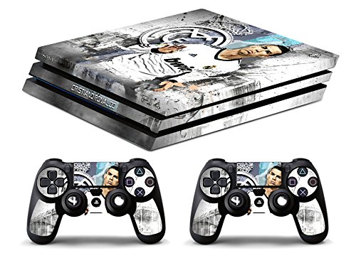 Skin Kompatibel für Ps4 PRO - Cristiano Ronaldo - Limited Edition Decal Cover Schutzhüllen Faceplates Bundle - Vinyl POLIERTEN von GamesMonkey