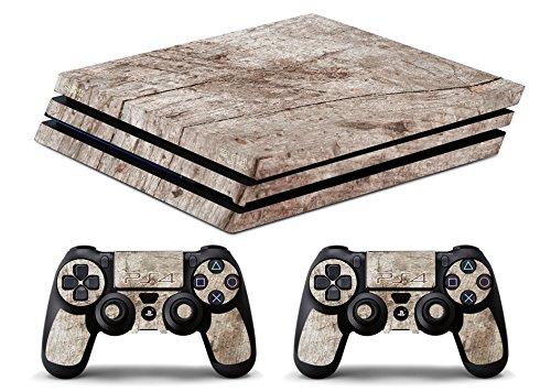 Skin Kompatibel für Ps4 PRO - Holz - Limited Edition Decal Cover Schutzhüllen Faceplates Bundle - Vinyl POLIERTEN von GamesMonkey