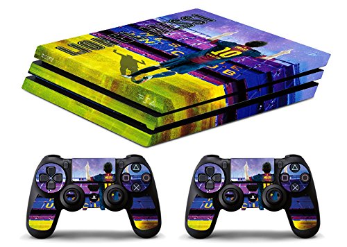 Skin Kompatibel für Ps4 PRO - MESSI GEGEN MANCHESTER CITY - limited edition DECAL COVER Schutzhüllen Faceplates BUNDLE - VINYL POLIERTEN von GamesMonkey