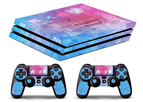 Skin Kompatibel für Ps4 PRO - Wasserfarbe - Limited Edition Decal Cover Schutzhüllen Faceplates Playstation 4 Sony Bundle - Vinyl POLIERTEN von GamesMonkey