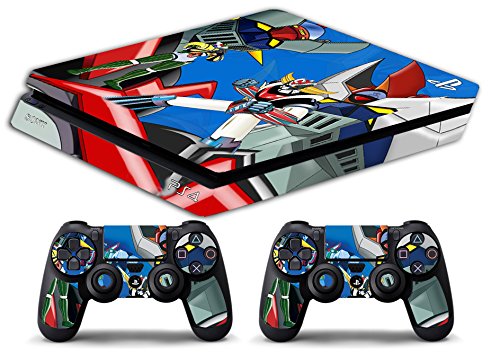 Skin Kompatibel für Ps4 Slim - Robot ANNI 80 MAZINGA JEEG Robot GOLDRAKE - Limited Edition Decal Cover Schutzhüllen Faceplates Bundle von GamesMonkey