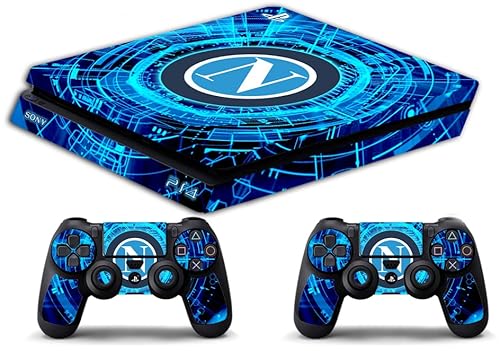 Skin kompatibel mit PS4 Slim – limited edition DECAL COVER AUFKLEBER Slim BUND (Neapoli Bluwave) von GamesMonkey