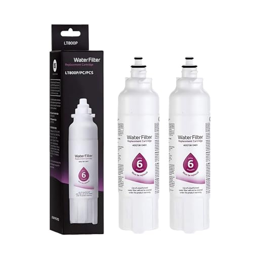 Austausch Des Wasserfilterfilters For Kühlschränke, Kompatibel Mit LG LT800P, ADQ73613401, ADQ73613408 Oder ADQ75795104.(2PCS) von GammeC