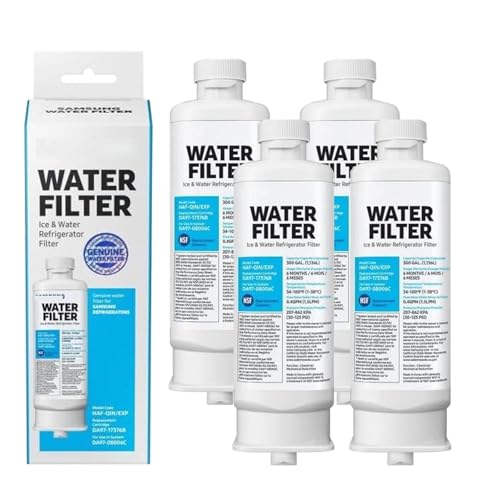 DA97-17376B Kühlschrank-Wasserfilter, Kompatibel Mit Samsung, HAF-QIN/EXP, HAF-QIN, DA97-08006C, RF28R7351SG, RF23M8070SR, WS645A(4 packs) von GammeC