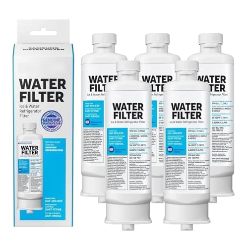 DA97-17376B Kühlschrank-Wasserfilter, Kompatibel Mit Samsung, HAF-QIN/EXP, HAF-QIN, DA97-08006C, RF28R7351SG, RF23M8070SR, WS645A(5 packs) von GammeC