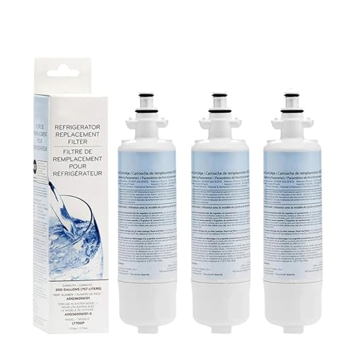 Ersatzfilterelement For Kühlschrank-Wasserreiniger, Kompatibel Mit LG LT700P, ADQ36006101 ADQ36006102 KENMORE 469690(4PCS) von GammeC