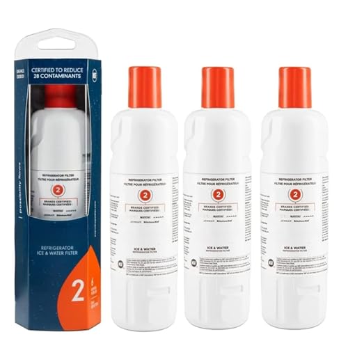 Wasserfilter Wasserkühlschrankfilter 2, Kompatibel For Whirlpool, EDR2RXD1 Element W10413645A WRF989SDAB(3PCS) von GammeC