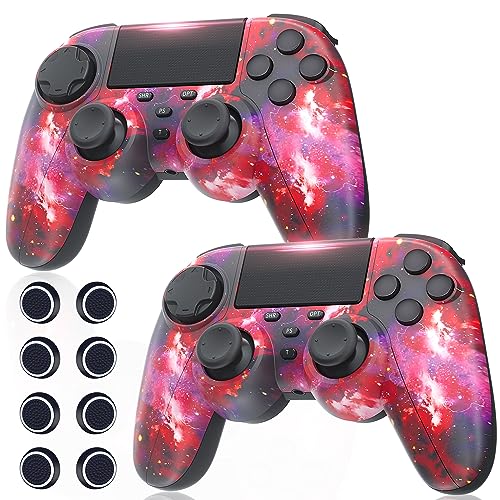 Gamrombo 2 Stück Wireless Controllers mit Kappen für Ps-4 Vibration Kabellose Gamepad mit Turbo und 3.5mm Audio Jack/LED/Touch Pad/Joystick caps für P-s4/Pro/Slim/PC Gamrombo 2 Stück Wireless Controllers mit Kappen für Ps-4 Vibration Kabellose Gamepad mit Turbo und 3.5mm Audio Jack/LED/Touch Pad/Joystick caps für P-s4/Pro/Slim/PC von Gamrombo