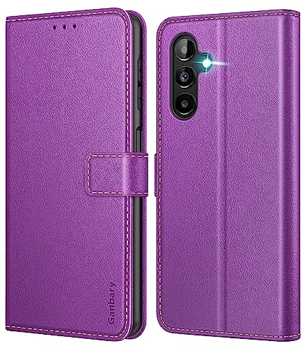 Ganbary Handyhülle für Samsung Galaxy A04s / A13 5G Hülle, Premium Leder Klapphülle [Kartenschlitzen] [Magnetverschluss] [Standfunktion] kompatibel mit Galaxy A04s / A13 5G Schutzhülle, Violett von Ganbary