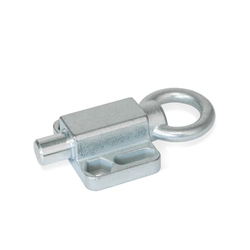 Ganter Normelemente | Rastbolzen mit Zugring | zum Anschrauben | ohne Rastsperre | GN 722.6-12-20-A-ZB | verzinkt | Bolzen ⌀12mm von Ganter Normelemente
