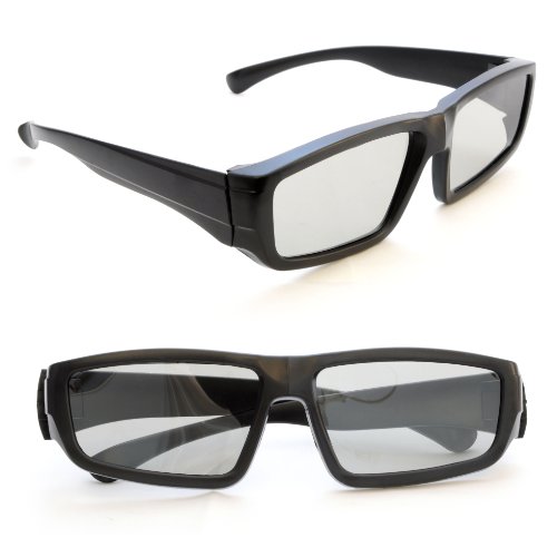 Ganzoo 2er Set 3D-Brille für Passive 3D TVs (Nicht FÜR AKTIVE GERÄTE GEEIGNET), PC-Spiele oder Kino RealD, Passivbrille (zirkular polarisiert) Farbe: schwarz - Marke von Ganzoo
