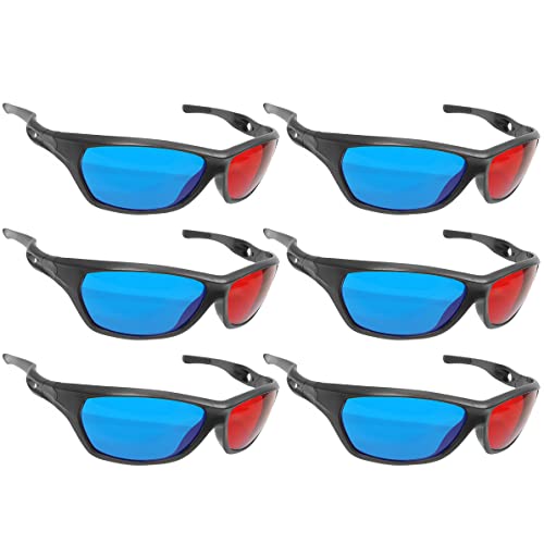 3D Brille mit Anaglyphen-Technologie für Filme oder PC-Spiele im 6er Set, Gläser rot/Cyan 3D Brille mit Anaglyphen-Technologie für Filme oder PC-Spiele im 6er Set, Gläser rot/Cyan von Ganzoo
