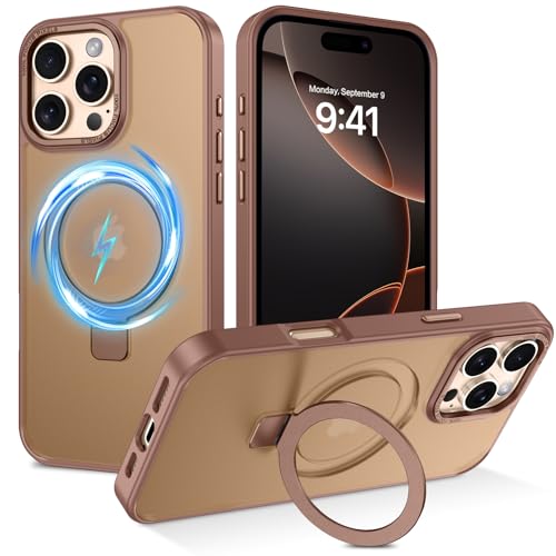 GaoBao Magnetischer Unsichtbarer Ständer Ringhalter Hülle für iPhone 16 Pro Max, Handyhülle iPhone 16 Pro Max für MagSafe, Stoßfest Heavy Duty Militär-Grade Schutzhülle, Titan Wüstensand GaoBao Magnetischer Unsichtbarer Ständer Ringhalter Hülle für iPhone 16 Pro Max, Handyhülle iPhone 16 Pro Max für MagSafe, Stoßfest Heavy Duty Militär-Grade Schutzhülle, Titan Wüstensand von GaoBao