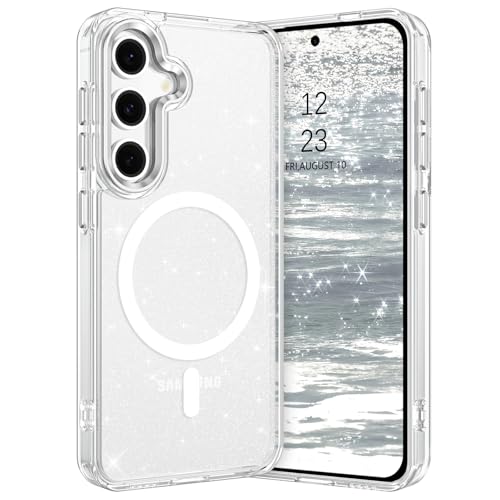 GaoBao Glitzer für Samsung Galaxy S25 Hülle, Handyhülle Samsung S25, Klar Glitzer für MagSafe Stoßfeste Schutzhülle Soft TPU Gel Magnetische Hülle für Samsung Galaxy S25 6,2" Case, Transparent GaoBao Glitzer für Samsung Galaxy S25 Hülle, Handyhülle Samsung S25, Klar Glitzer für MagSafe Stoßfeste Schutzhülle Soft TPU Gel Magnetische Hülle für Samsung Galaxy S25 6,2" Case, Transparent von GaoBao