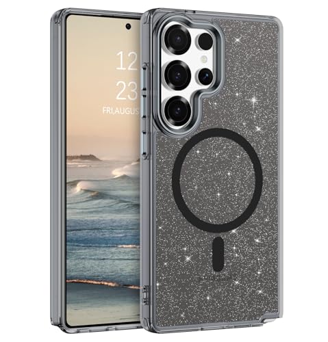GaoBao Glitzer für Samsung Galaxy S25 Ultra Hülle, S25 Ultra Hülle, Klar Glitzer für MagSafe Stoßfeste Schutzhülle Soft TPU Gel Magnetische Hülle für Samsung Galaxy S25 Ultra 6,8" Case, Schwarz GaoBao Glitzer für Samsung Galaxy S25 Ultra Hülle, S25 Ultra Hülle, Klar Glitzer für MagSafe Stoßfeste Schutzhülle Soft TPU Gel Magnetische Hülle für Samsung Galaxy S25 Ultra 6,8" Case, Schwarz von GaoBao